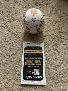 CARSON BENGE SIGNED NEW YORK METS MLB STITCHED BASEBALL JSA COA W/ LGM INSC - Picture 1 of 4