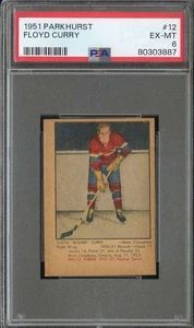 1951-52 PARKHURST #12 FLOYD CURRY PSA 6 (RC) CANADIENS *CC0045 - Picture 1 of 2