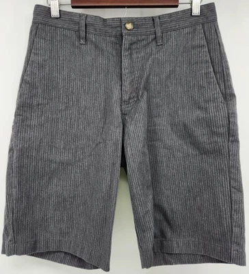 Volcom Corpo Mens Walk shorts Sz 30 Light Blue/Tan Pinstripes - Image 1 of 4