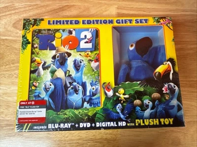 LTD EDT- SEALED -Gift Set Rio 2 w/ Plush Toy Blue-Ray|DVD|Digital - Target Excl. - Image 1 of 3