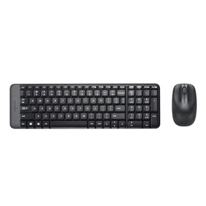 Logitech MK220 Kompaktes, Kabelloses Set mit Tastatur und Maus für Windows, US Q - Photo 1/10