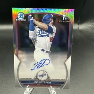 Bowman Draft 2023 cromo Joe Vetrano 1st Bowman refractor automático #'d/499 - Imagen 1 de 3