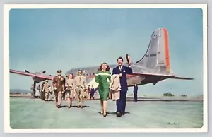 Postcard American Airlines Advertising 1950s Flagship Dmitri Photo - Picture 1 of 2