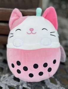 Squishmallows Roxy the Calico Cat in Boba Tea 8" NWT Hot Topic Exclusive NEW - Picture 1 of 7