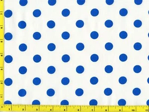 Große 1/2" mittelblaue Punkte auf weiß Meterware CSHCIR04400 - Bild 1 von 1