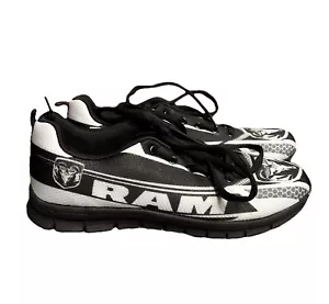 Tenis Dodge Ram blancos y negros para hombre talla 8, zapatos raros - Imagen 1 de 11