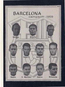 Spain Football Barcelona Alignment Champion Of World Cup Year 1959 (DK-749) - Picture 1 of 1