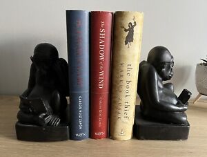 Pair of Monkey Bookends Ornaments Figures Book Case Shelf Ends