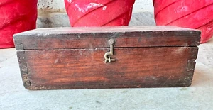 Antique Old Rare Hand Carved Wooden Indian Shopkeeper Weight Scale Storage Box - Picture 1 of 12
