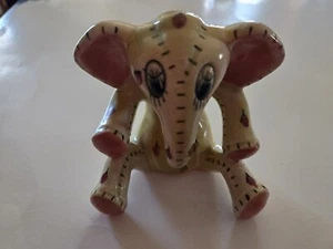 Adorable Vintage Unusual Elephant Pottery Planter Japan - Picture 1 of 7