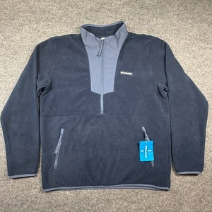 Men’s Columbia Sequoia Grove Navy Half Zip Fleece Pullover Size L Large NWT - Picture 1 of 11