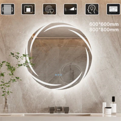 LED Badezimmerspiegel Badespiegel mit Beleuchtung Wandspiegel Hängespiegel 80cm - Bild 1 von 4