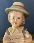 Hand Carved Wooden Rotating Little Girl Singing Anri Music Box Italy Vintage