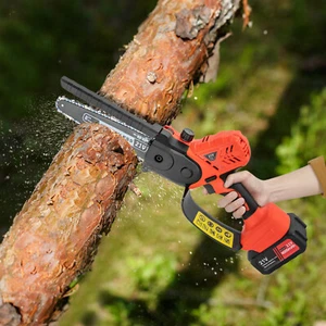 Rechargeable 8" Mini Cordless Chainsaw Electric One-hand Chain Saw Wood Cutter - Picture 1 of 23