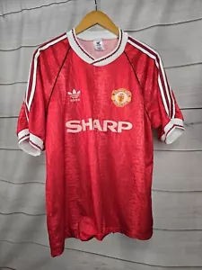 Maglia calcio vintage anni '90 rossa Adidas Manchester United taglia 44-46 - Foto 1 di 8