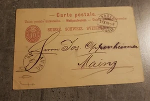 SUISSE SCHWEIZ CARTE POSTALE POSTKARTE POSTKARTE ZIRKULIERT NACH MAINZ - Bild 1 von 2