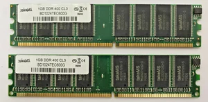TakeMS 2GB (2x1GB) DDR1 BD1024TEC600G DDR-400 CL3 #R2501 - Bild 1 von 2