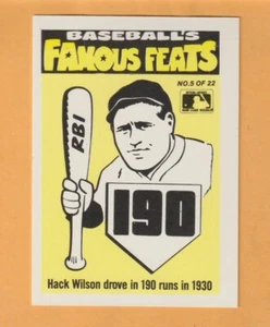Pegatinas Hack Wilson Chicago Cubs 1986 Fleer Team Salón de la fama - Imagen 1 de 2