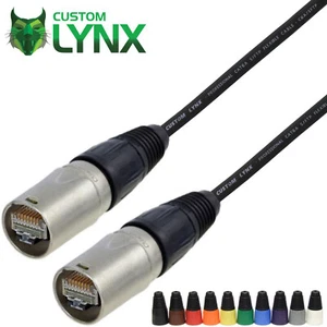 Custom Lynx Screened Cat6a Cable. Neutrik EtherCON. Dante. Behringer X32 S16 S32 - Picture 1 of 2