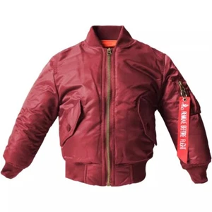 Kids Boy's MA1 Bomber Jacket Pilot Flight Toddler Military Jacket Coat Outerwear - Picture 1 of 18