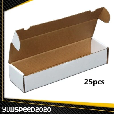 25 Storage Boxes LOT 800 Count Ct Sports Cards Trading White Max Pro Shipping