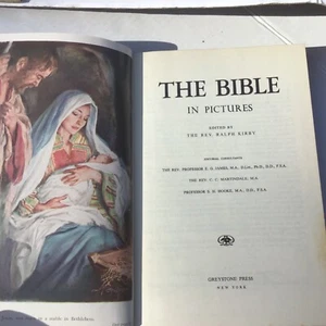 Book The Bible in Pictures 1952 Ralph Kirby Greystone Press Vtg 50s Mid Century - Picture 1 of 7