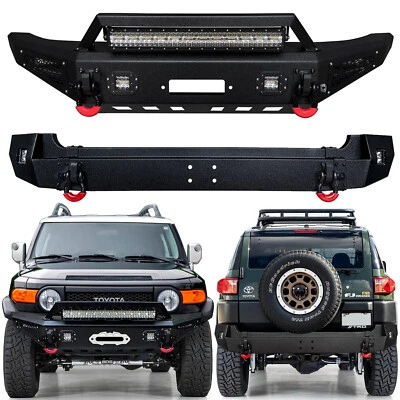 Vijay For 2007-2014 1st Gen Toyota FJ Cruiser Front/Rear Bumper w/LED Lights Foto 1 de 4