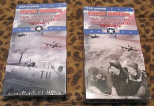 SET OF 2 OSHKOSH REMEMBERS THE HEROES OF WWII VHS TAPES - VOL. 1 & 2, REGION 1 - Picture 1 of 3