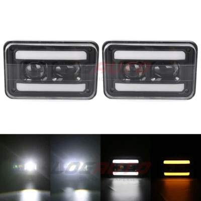 Faros LED de haz alto bajo DRL para Ford Probe Buick Regal 4x6 pulgadas Foto 1 de 4