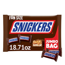 SNICKERS Fun Size Chocolate Candy Bars 18.71 oz Jumbo Bulk Candy Bag
