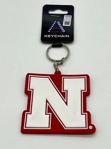 Nebraska Cornhuskers Rubber Keychain NCAA Team Sports America - Picture 1 of 3