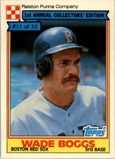 Wade Boggs 1984 Topps Cereal #11 1st Annual Collector's Edition Red Sox HOF