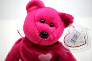 Ty Beanie Babies Original 1998 RARE Retired Valentina Bear W ERRORS & PE PELLETS - Picture 1 of 8