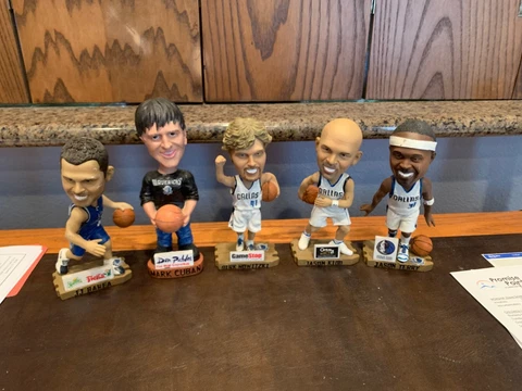 dallas mavericks bobblehead 2010 SGA dirk terry kidd barea 2002 Mark Cuban Cover