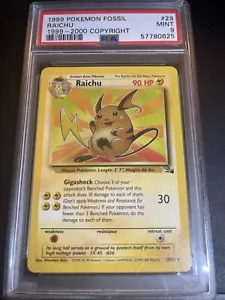 Pokemon Raichu - Fossil 1999-2000 Red logo Pack Rare - Picture 1 of 2