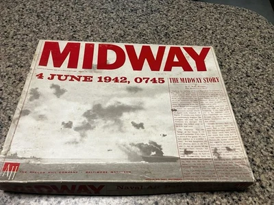 Avalon Hill Vintage Midway Board Game Naval Strategy  1964 - Image 1 of 4