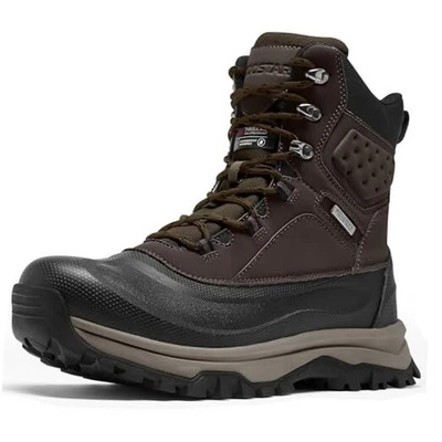 Snow Boots for Men Insulated Waterproof Winter Boots Outdoor Boot 10 Dark Brown - Image 1 of 4