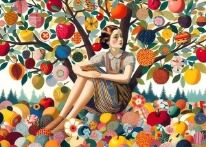 QPuzzles 260 Piece Jigsaw Puzzle - Audrey's Hatbox - Fruit Salad Daydreams - Picture 1 of 1