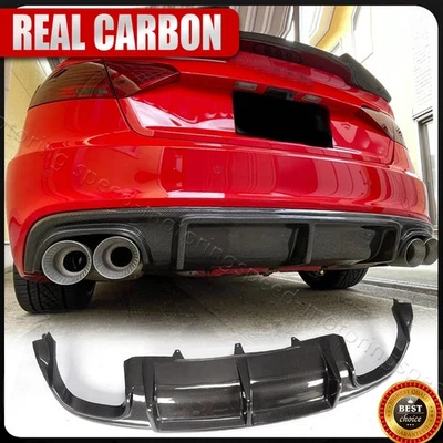 Alerón difusor labial parachoques trasero carbono real para Audi A5 Sline S5 B8.5 2012-17  Foto 1 de 4