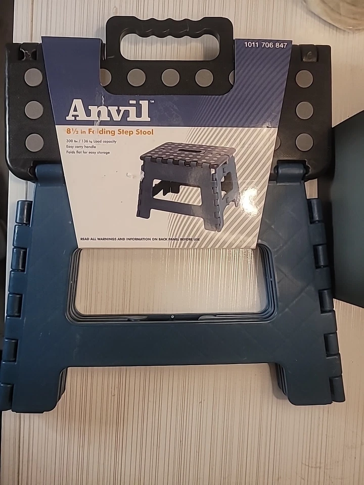 Anvil Folding Step Stools 1 Pack 8.5 inch Tall 300 lbs Capacity Easy Carry - Image 1 of 1