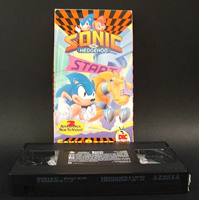 Sonic The Hedgehog Sonic Racer VHS 1994 SEGA Animated Series Rare HTF 90s - Image 1 of 4
