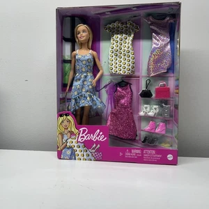 Muñeca Barbie (GDJ40) y accesorios de moda vestido - cartera - zapatos - nuevo - sellado - Imagen 1 de 2