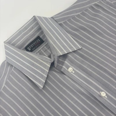 Camisa de vestir clásica a rayas manga larga edición americana para hombre hecha en EE. UU. Foto 1 de 4