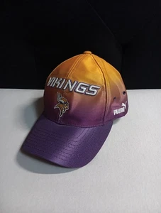 Pro Line NFL Vikings Embroidered Front Puma Hat Cap Ombre Yellow Purple - Picture 1 of 7