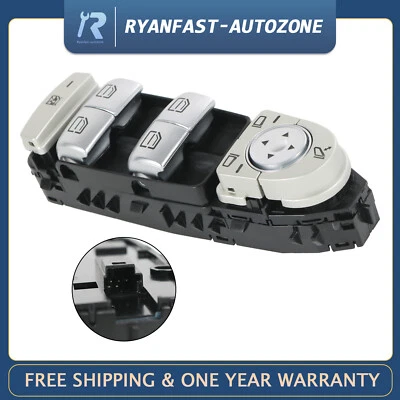 Interruptor de ventana eléctrica maestro del lado del conductor apto para Mercedes Benz GLC300 2015-2021 Foto 1 de 4