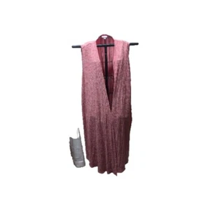 Cardigan kimono senza maniche Lularoe rosso spolverino taglia XL aperto davanti copricostume boho - Foto 1 di 8