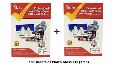 Photo Plus Professional Paper Photo Gloss 210 gsm  (7 x 5) - 100 sheets  - Image 1 of 2