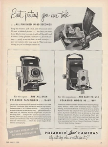 1953 Polaroid Land Cameras Vintage Print Ad 1950s Best Photographs You Ever Took - Picture 1 of 1