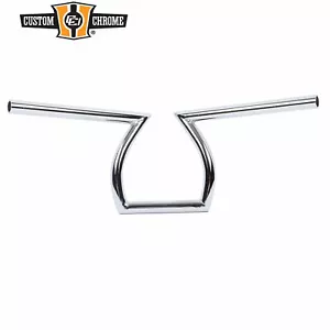 1" Handlebar Z-bar Fits For Harley Chopper Bobber Softail Dyna Sportster hrome - Picture 1 of 5
