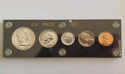 1957 US Mint Proof Set 90% Silver in Holder 5 Coins - Image 1 of 4